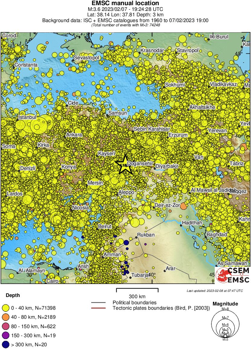 wide historical seismicity
