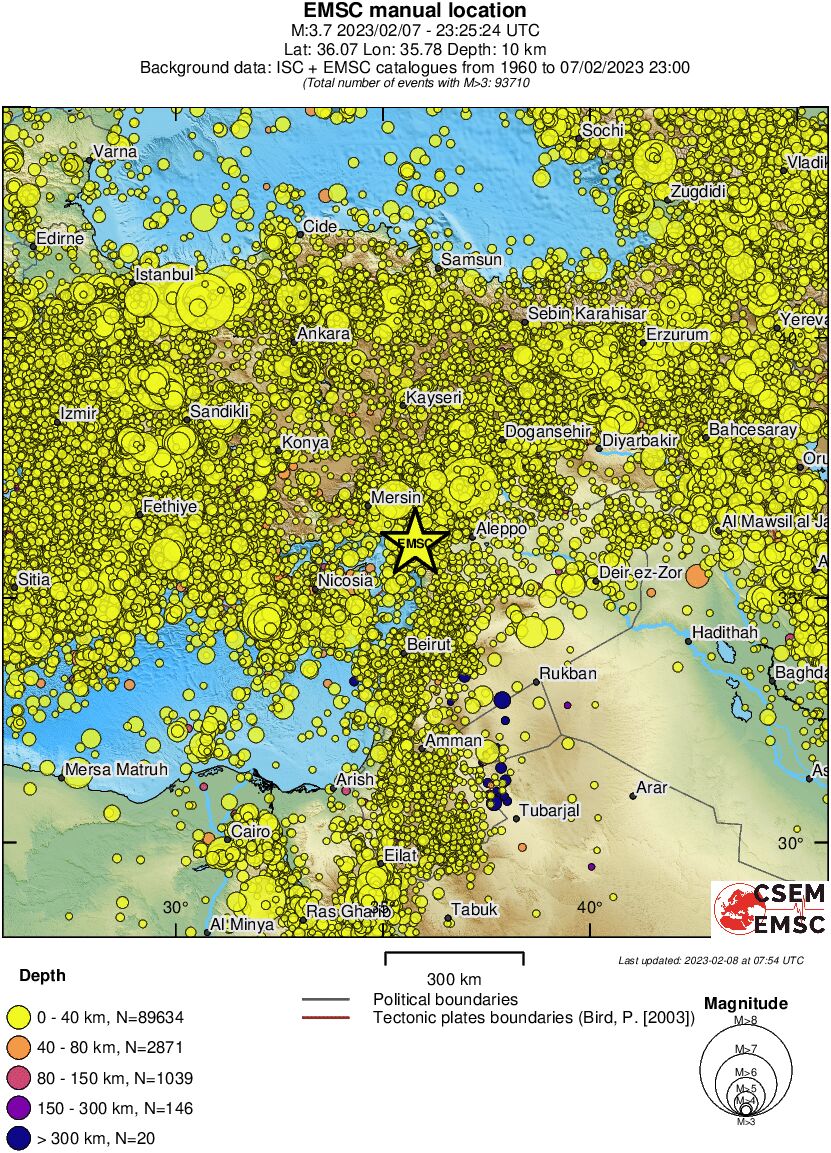 wide historical seismicity