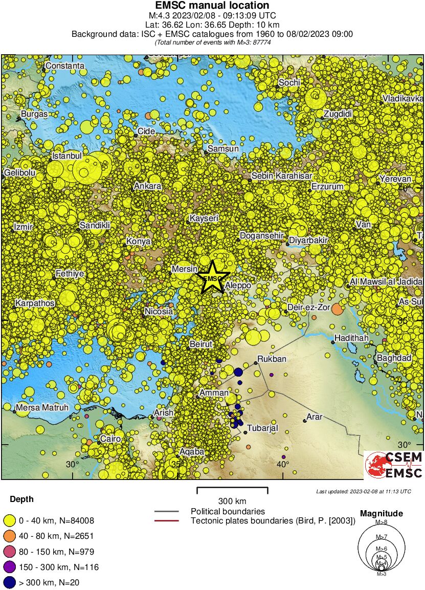 wide historical seismicity