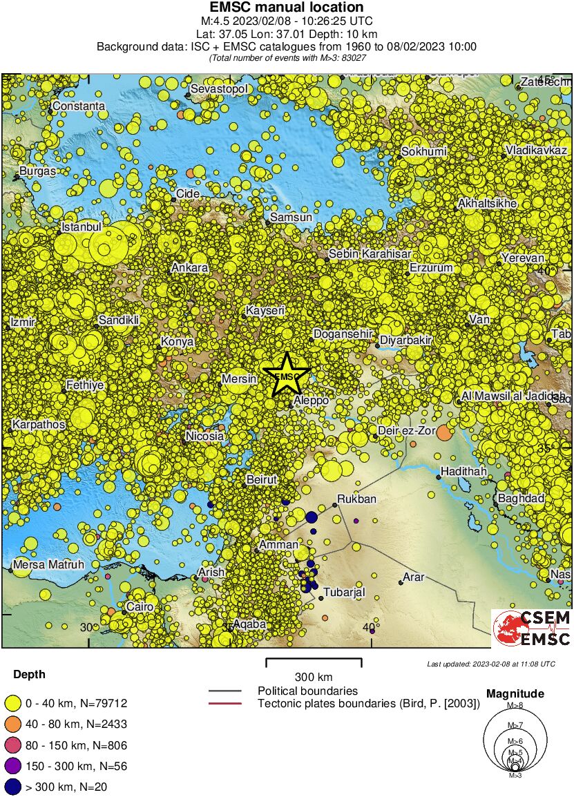 wide historical seismicity