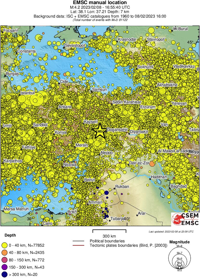wide historical seismicity