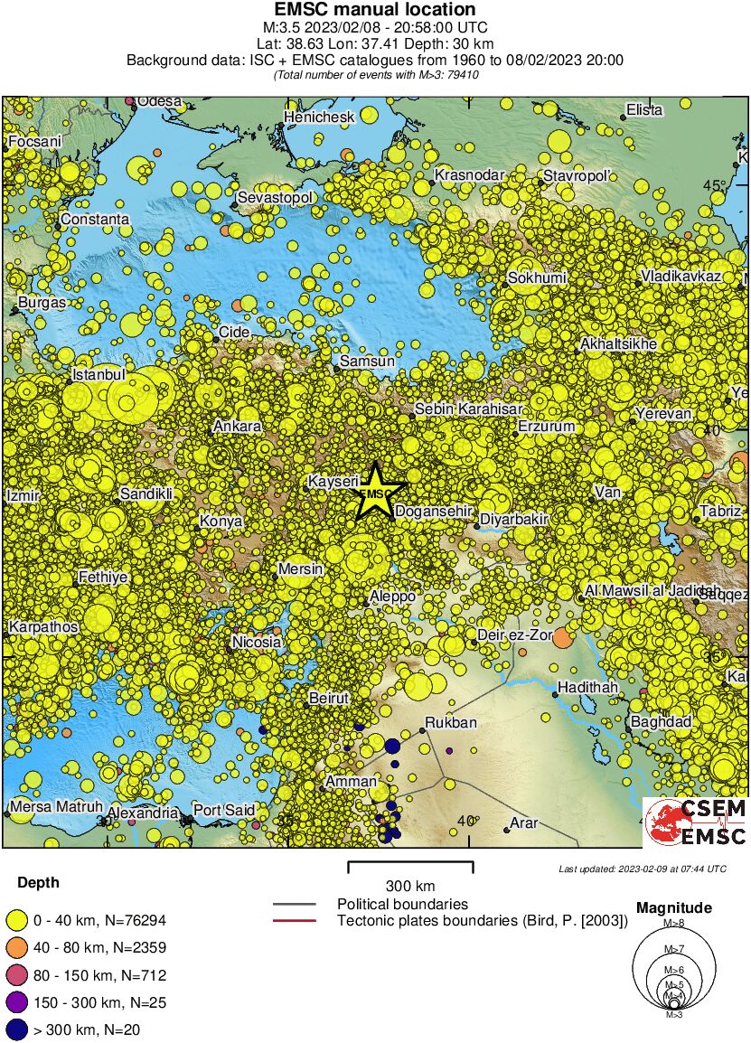 wide historical seismicity
