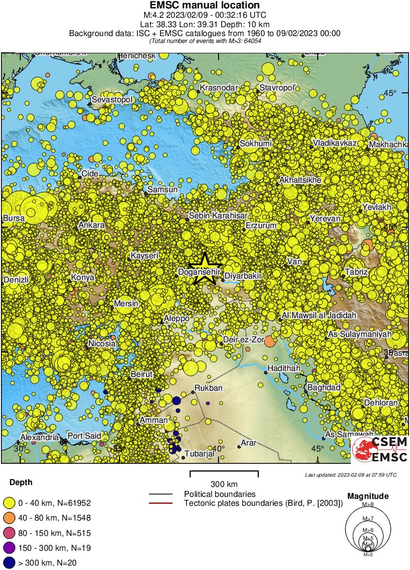 wide historical seismicity