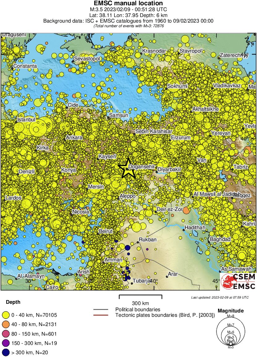 wide historical seismicity