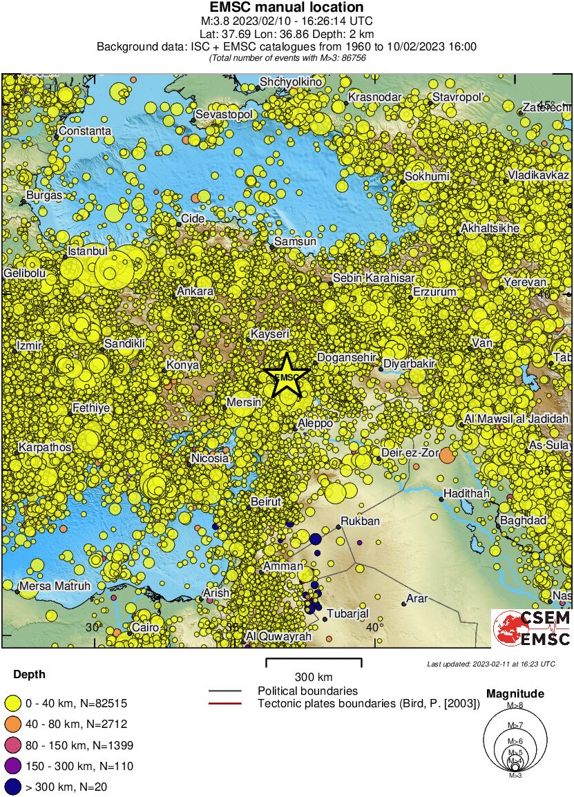 wide historical seismicity