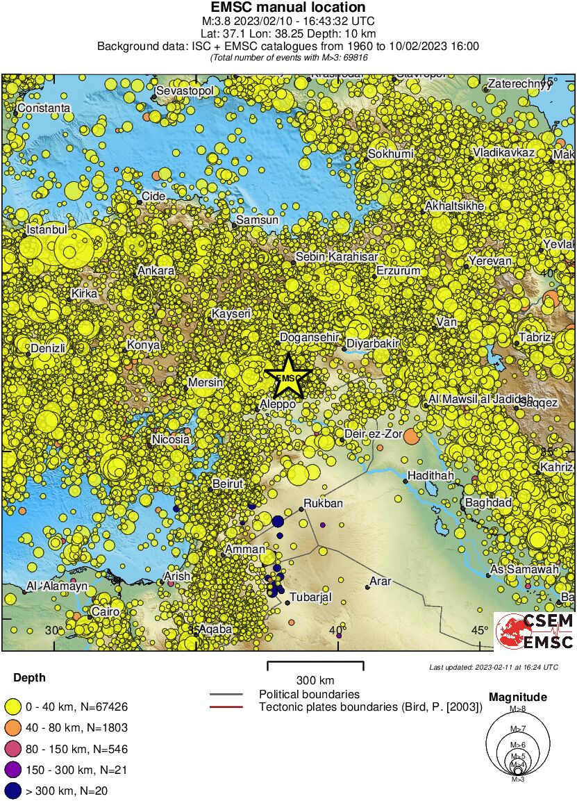 wide historical seismicity
