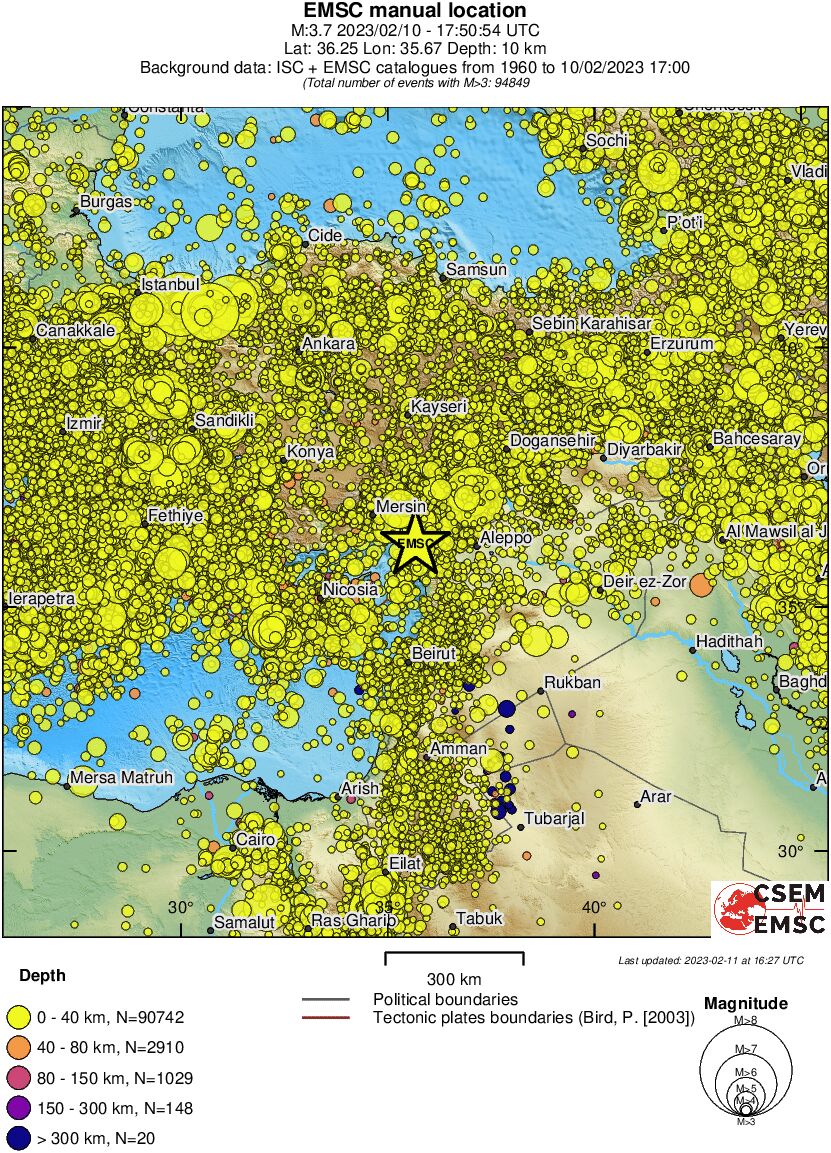 wide historical seismicity