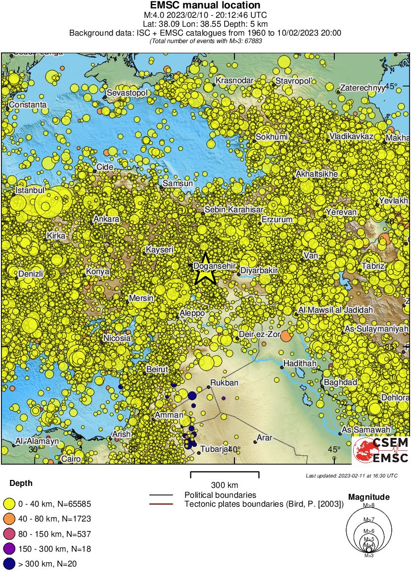 wide historical seismicity