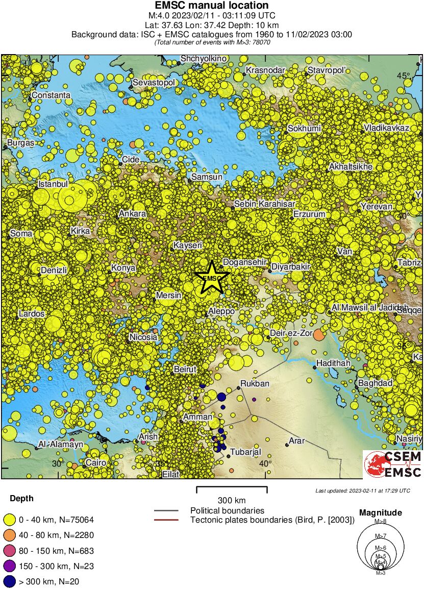 wide historical seismicity