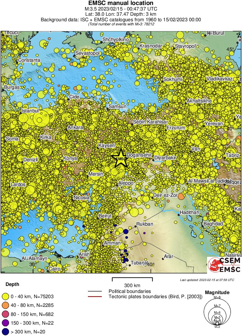 wide historical seismicity