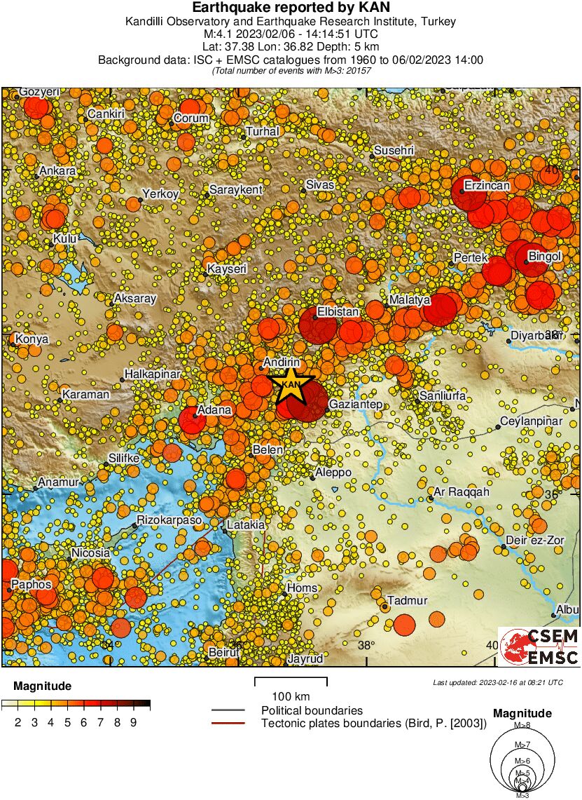 regional magnitude historical seismicity