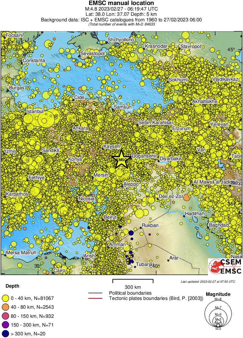 wide historical seismicity