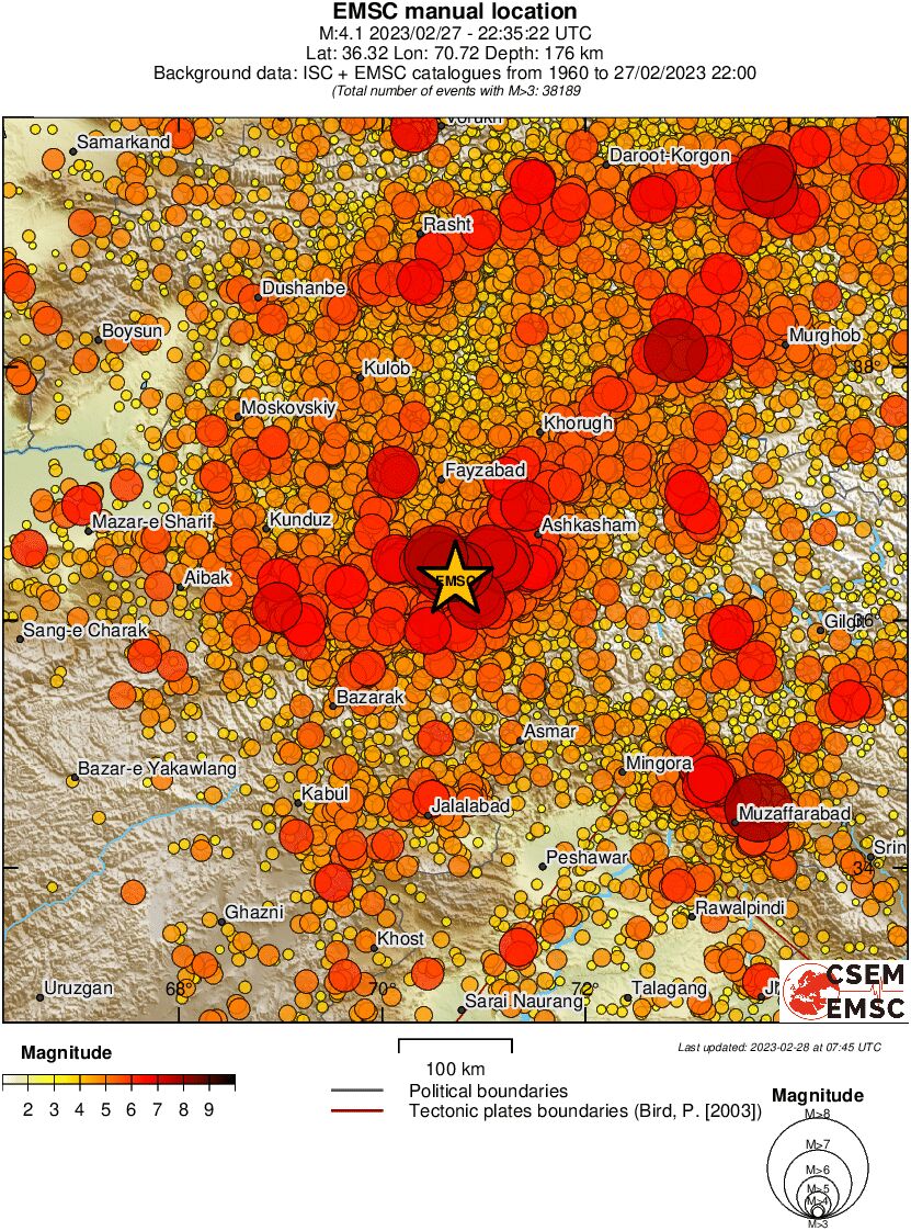 regional magnitude historical seismicity