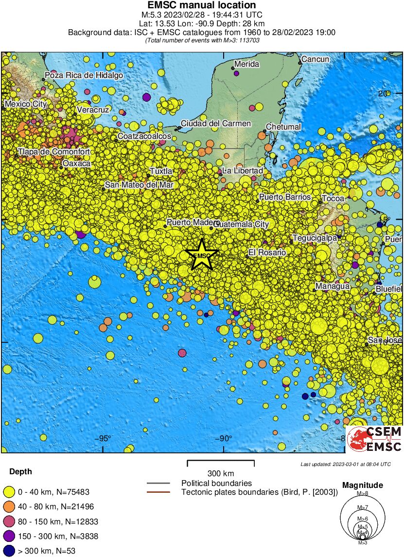 wide historical seismicity