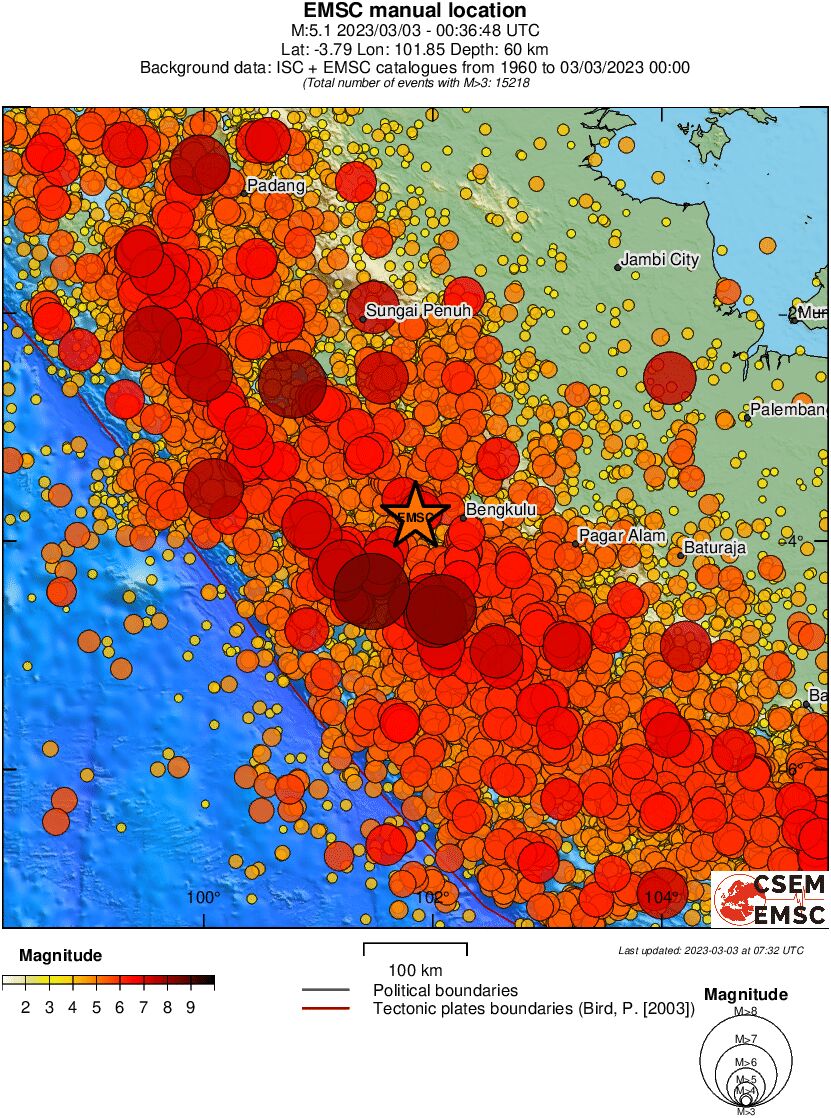 regional magnitude historical seismicity