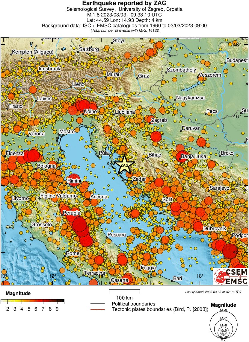 regional magnitude historical seismicity