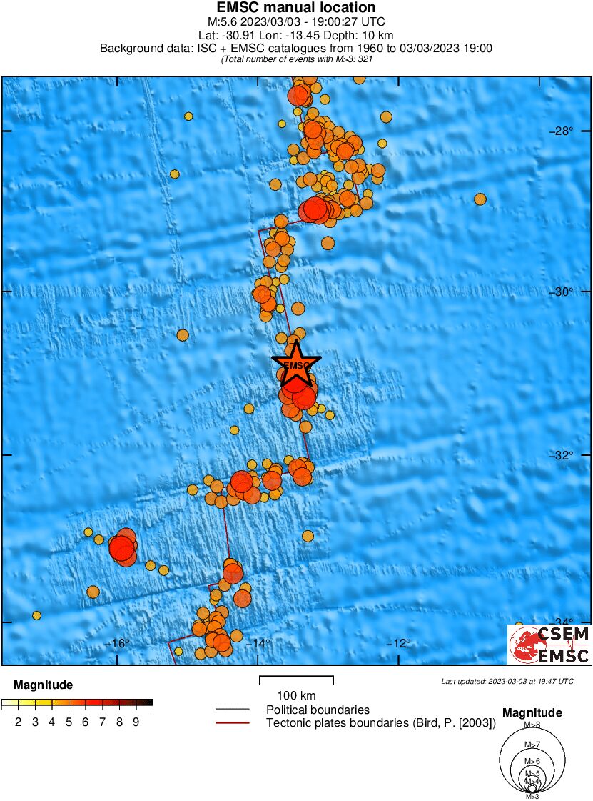 regional magnitude historical seismicity