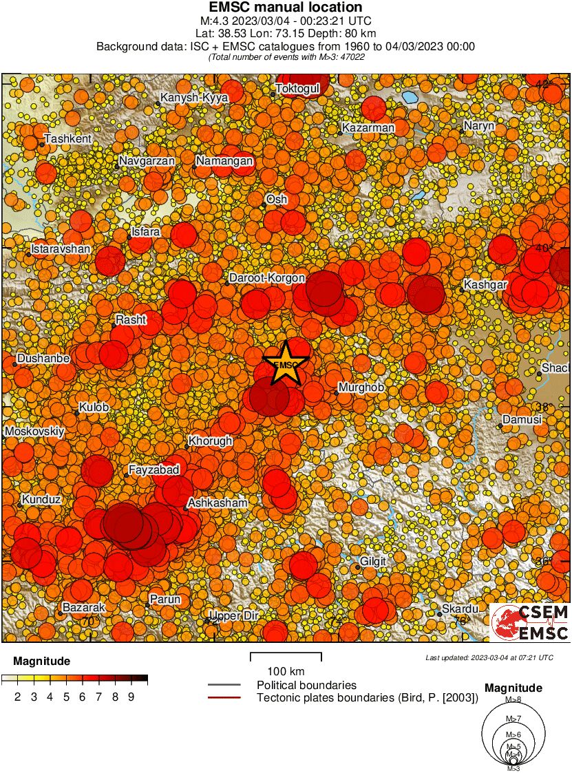 regional magnitude historical seismicity