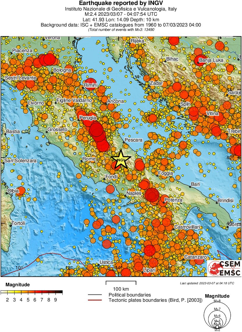 regional magnitude historical seismicity
