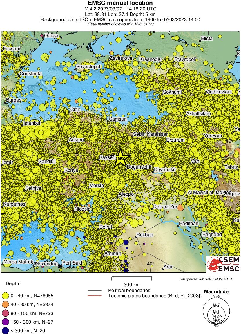 wide historical seismicity
