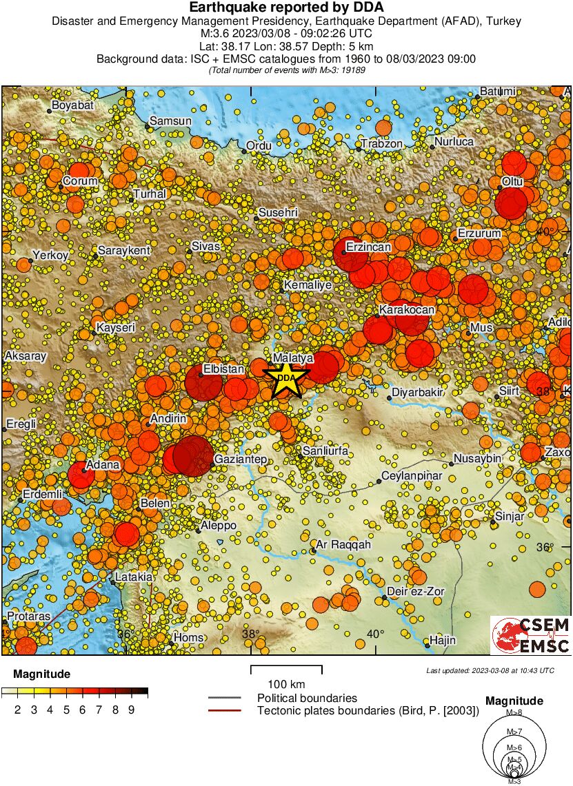 regional magnitude historical seismicity