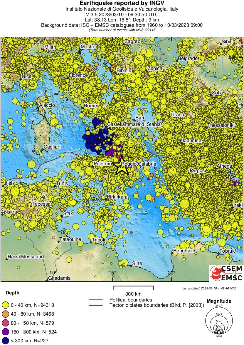 wide historical seismicity