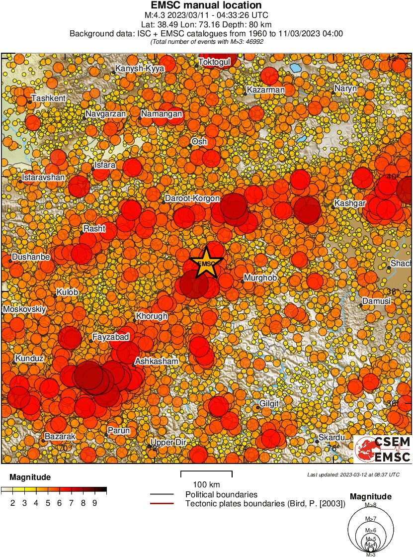 regional magnitude historical seismicity
