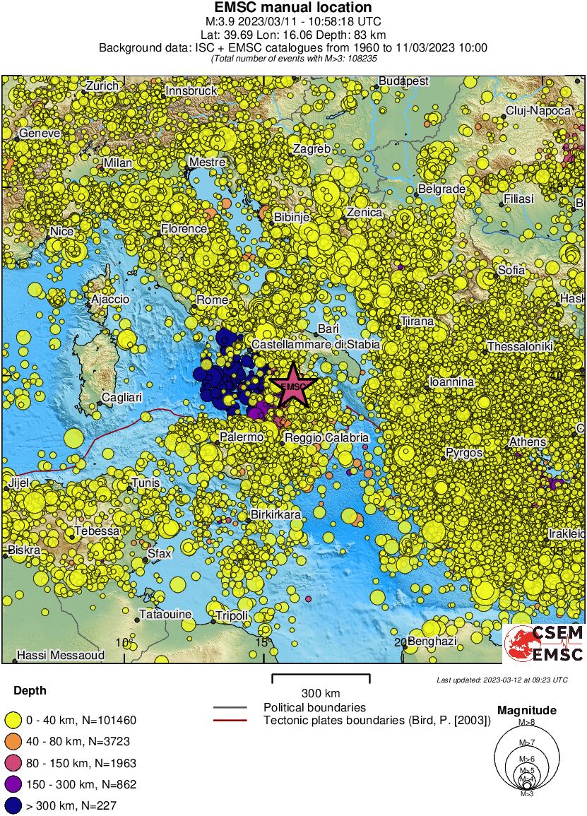 wide historical seismicity