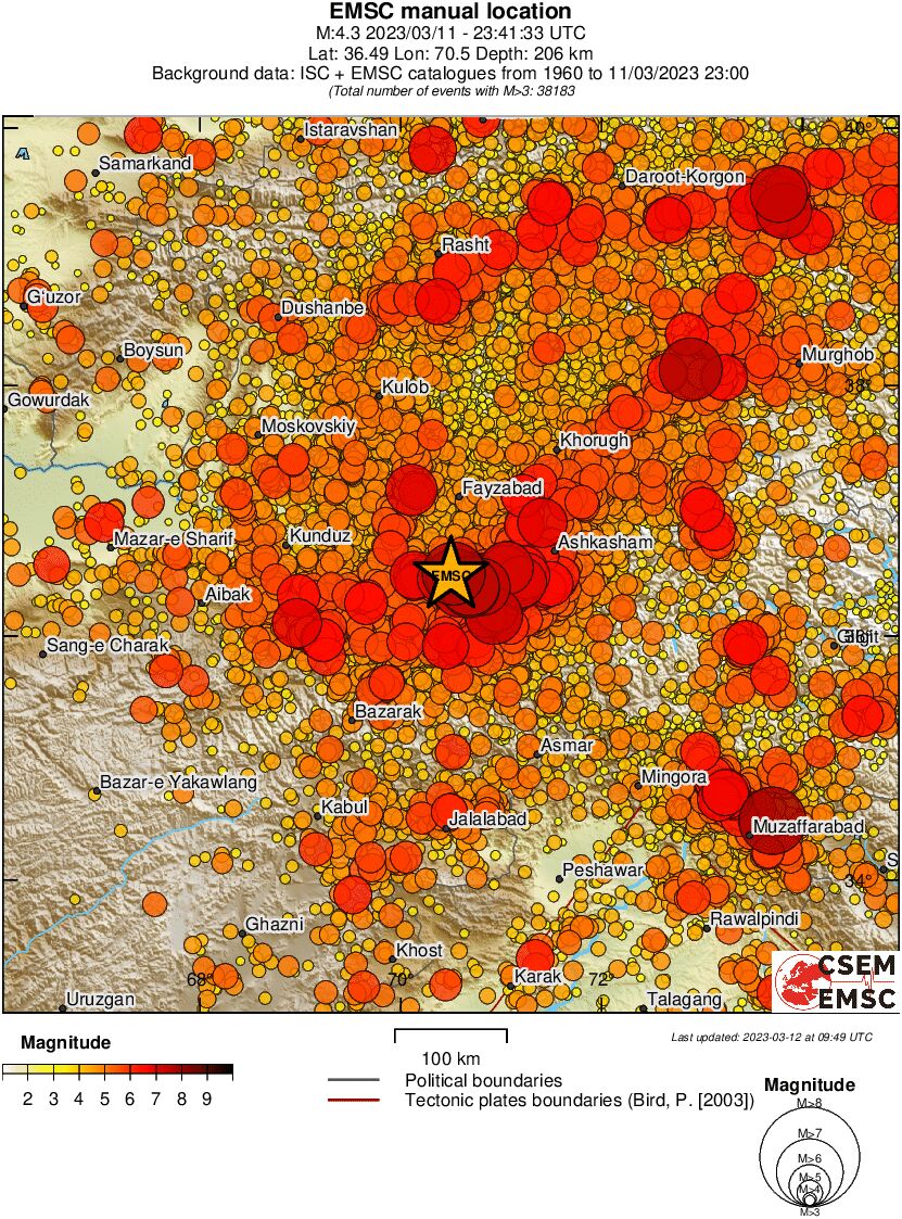 regional magnitude historical seismicity