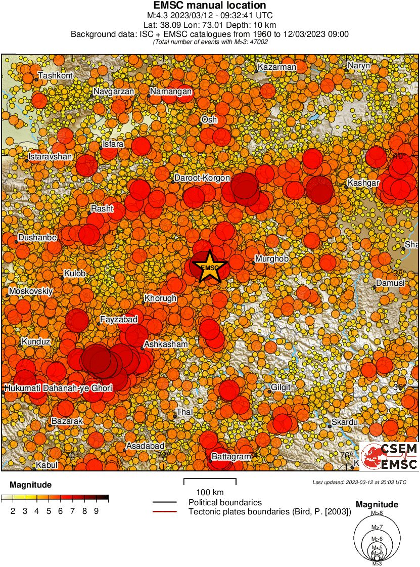 regional magnitude historical seismicity