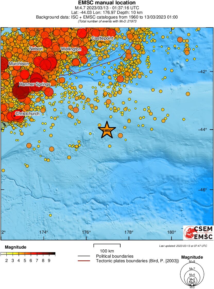 regional magnitude historical seismicity