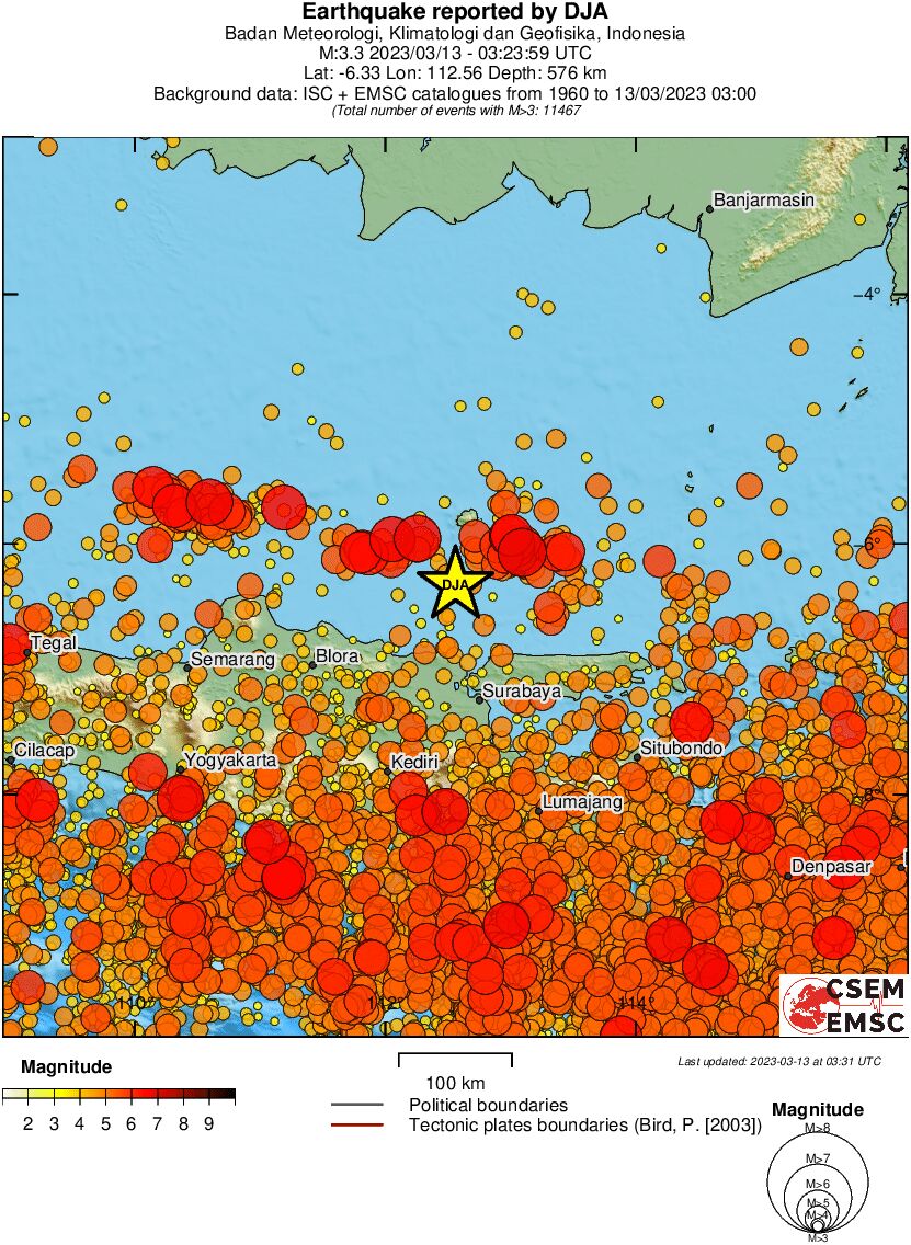 regional magnitude historical seismicity