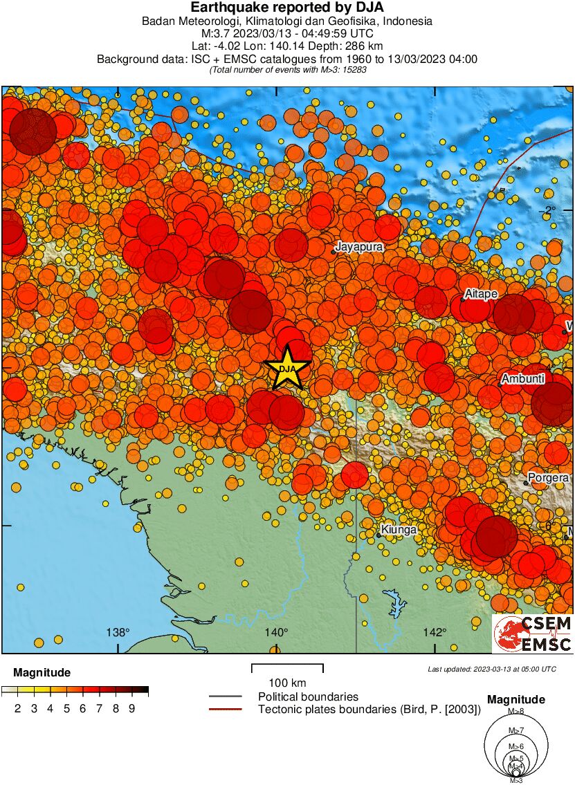 regional magnitude historical seismicity