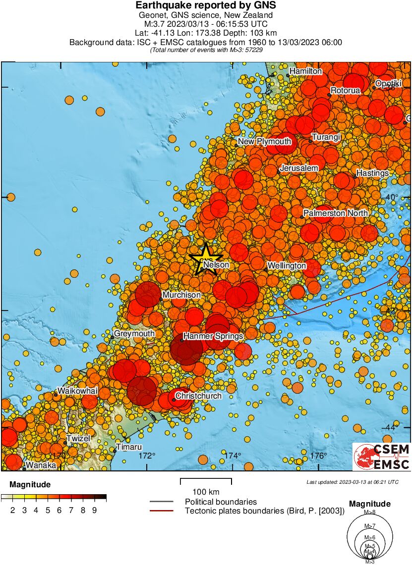 regional magnitude historical seismicity