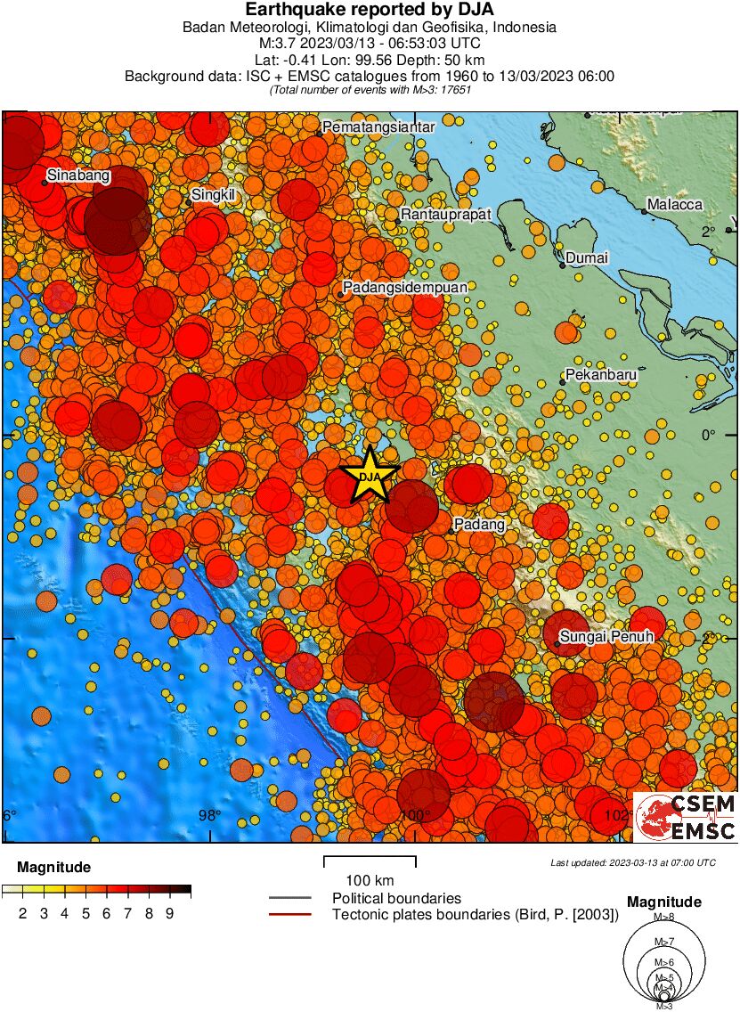regional magnitude historical seismicity