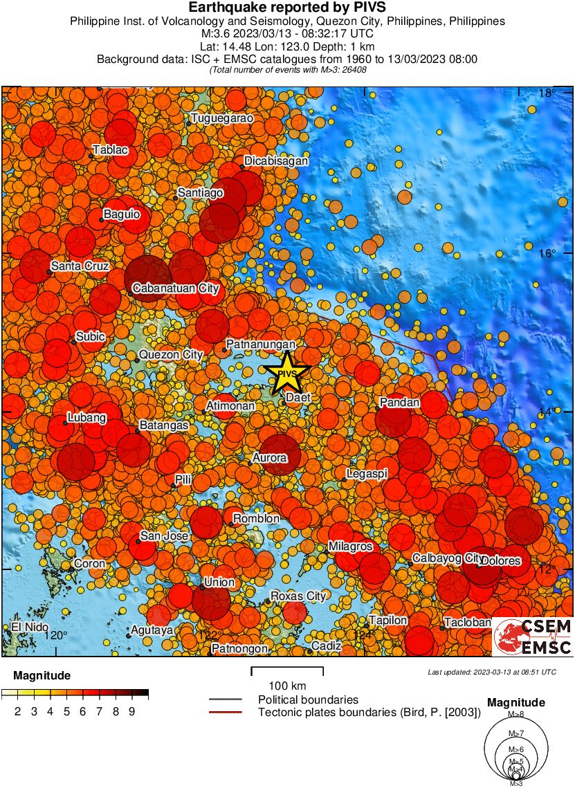 regional magnitude historical seismicity