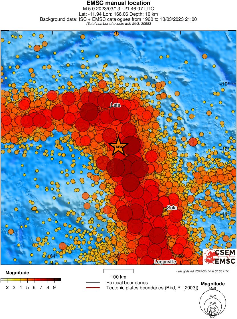 regional magnitude historical seismicity