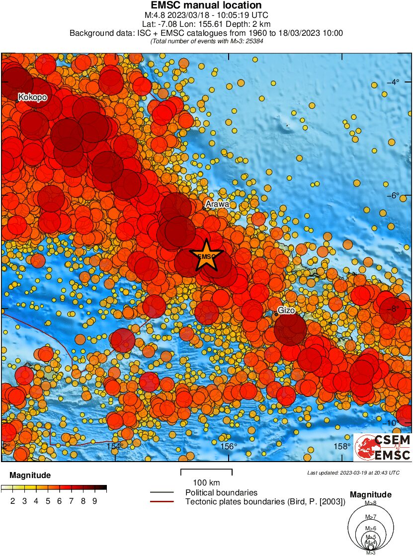 regional magnitude historical seismicity