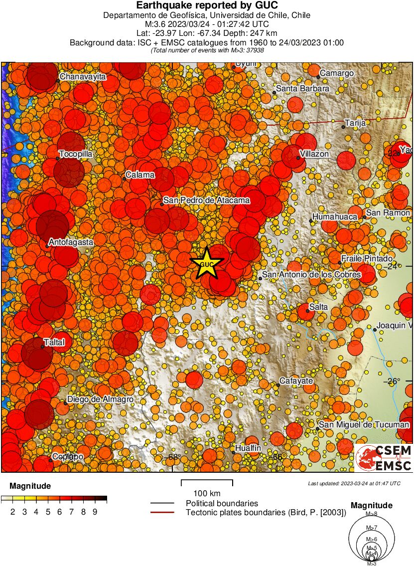regional magnitude historical seismicity