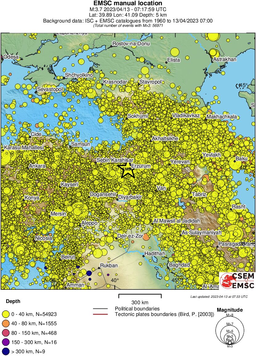 wide historical seismicity