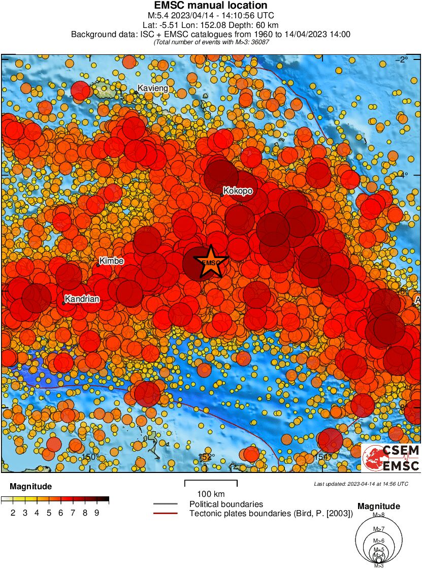 regional magnitude historical seismicity