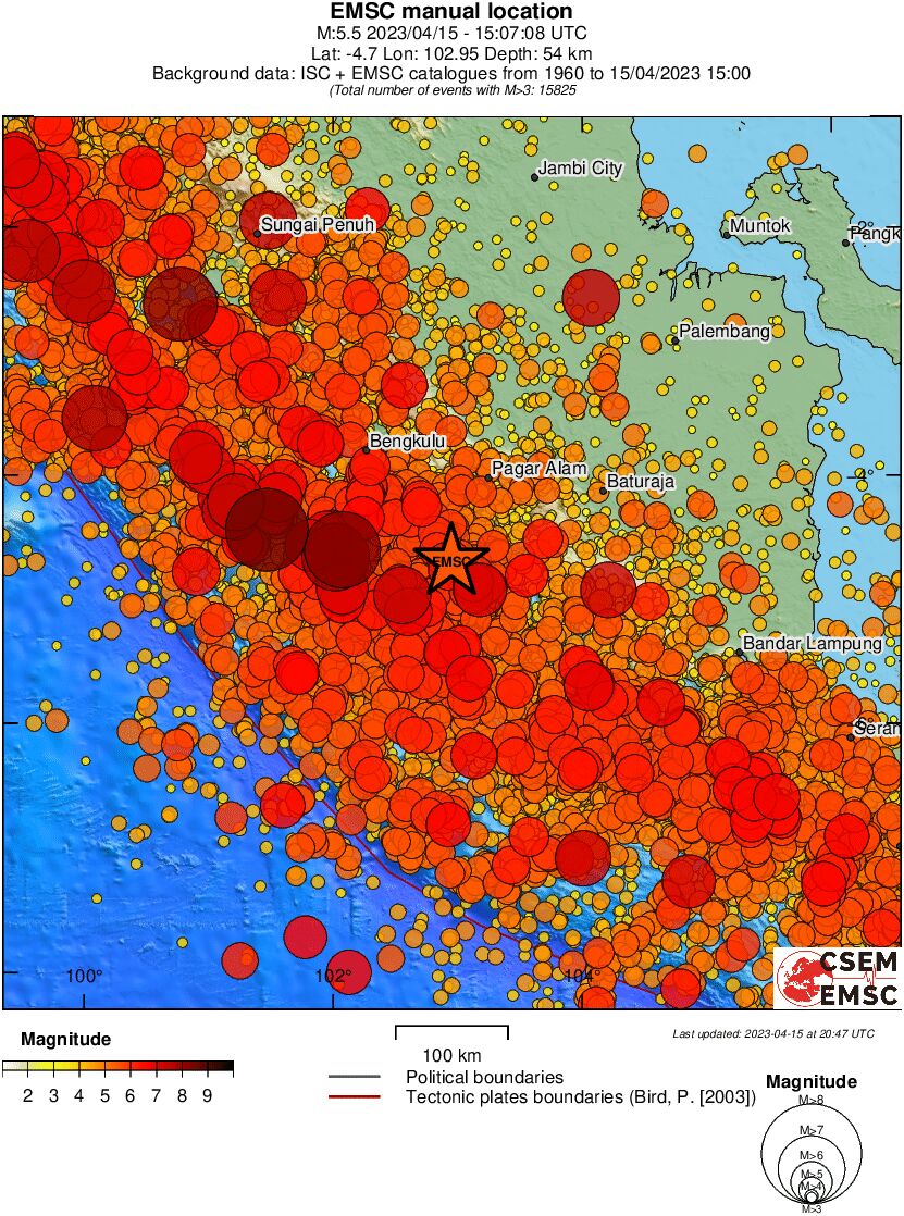 regional magnitude historical seismicity
