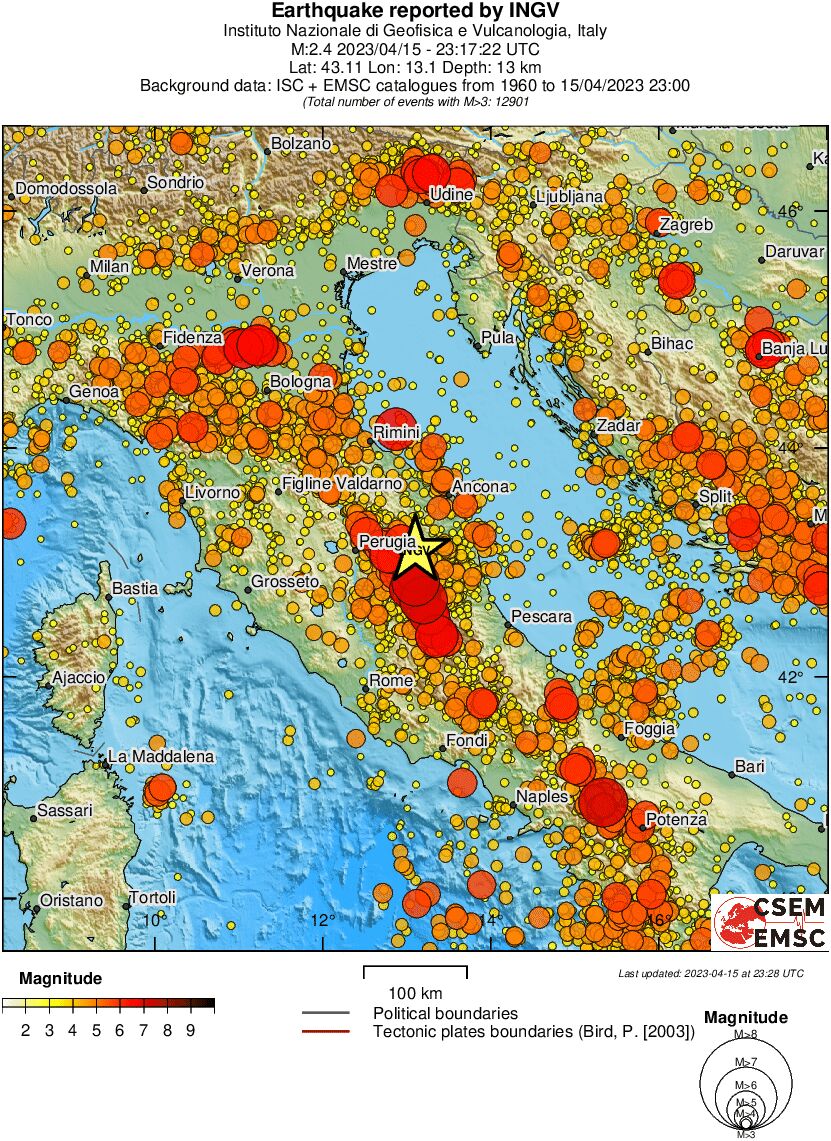 regional magnitude historical seismicity