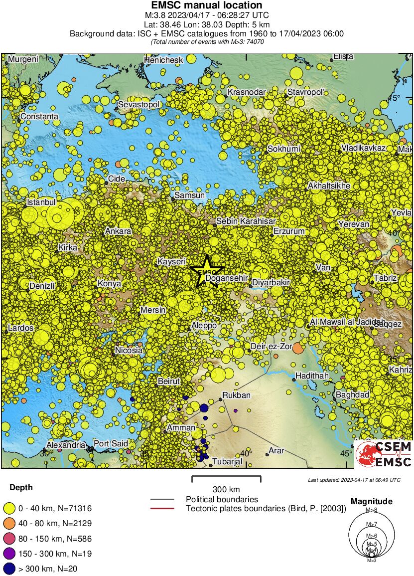 wide historical seismicity