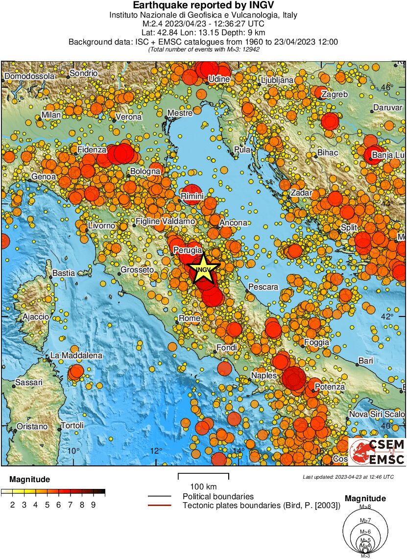 regional magnitude historical seismicity
