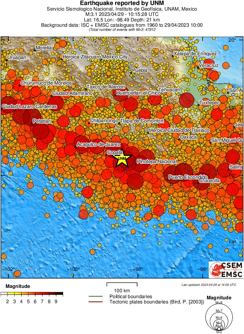 regional magnitude historical seismicity