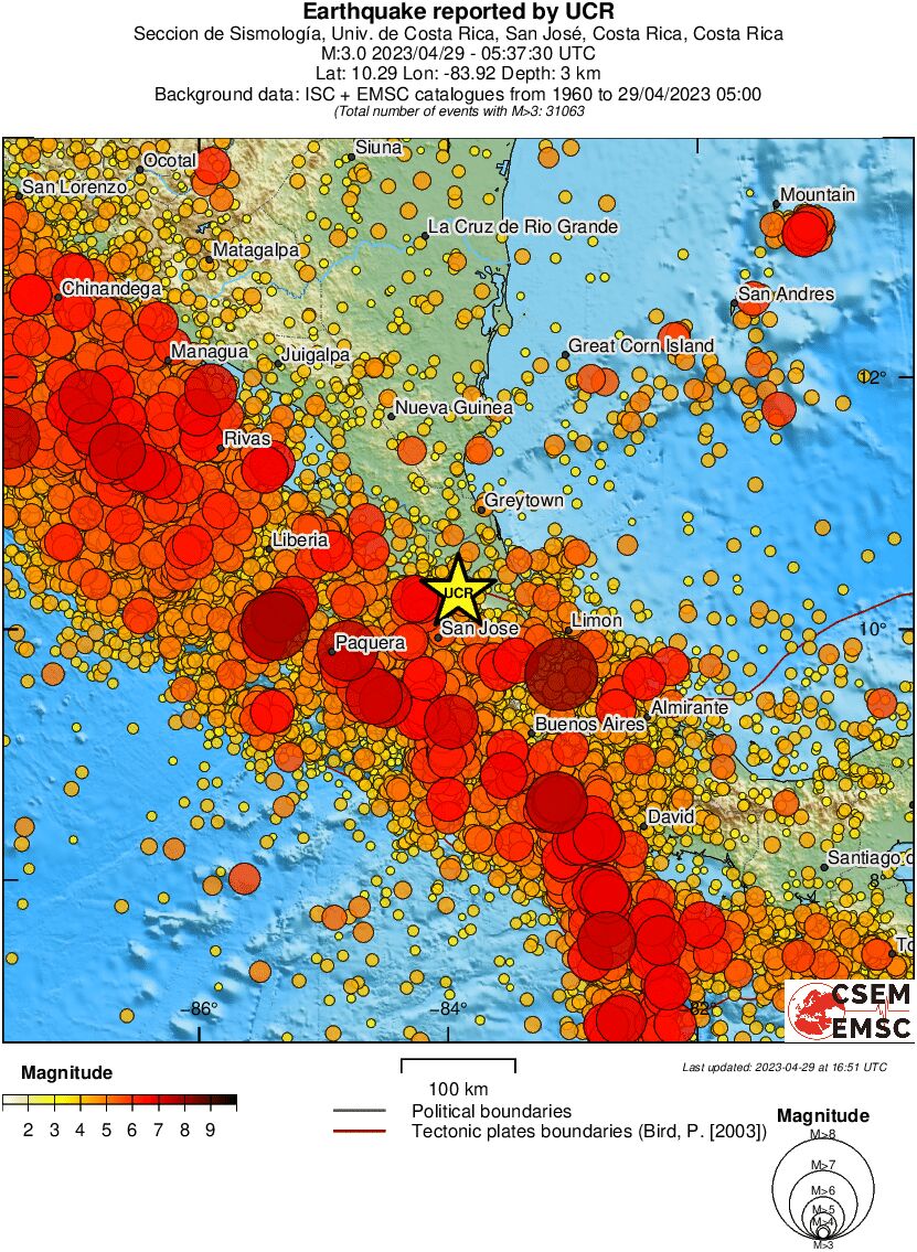 regional magnitude historical seismicity
