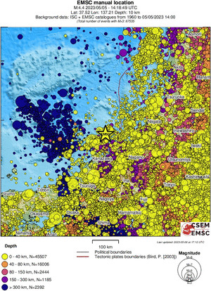 regional historical seismicity