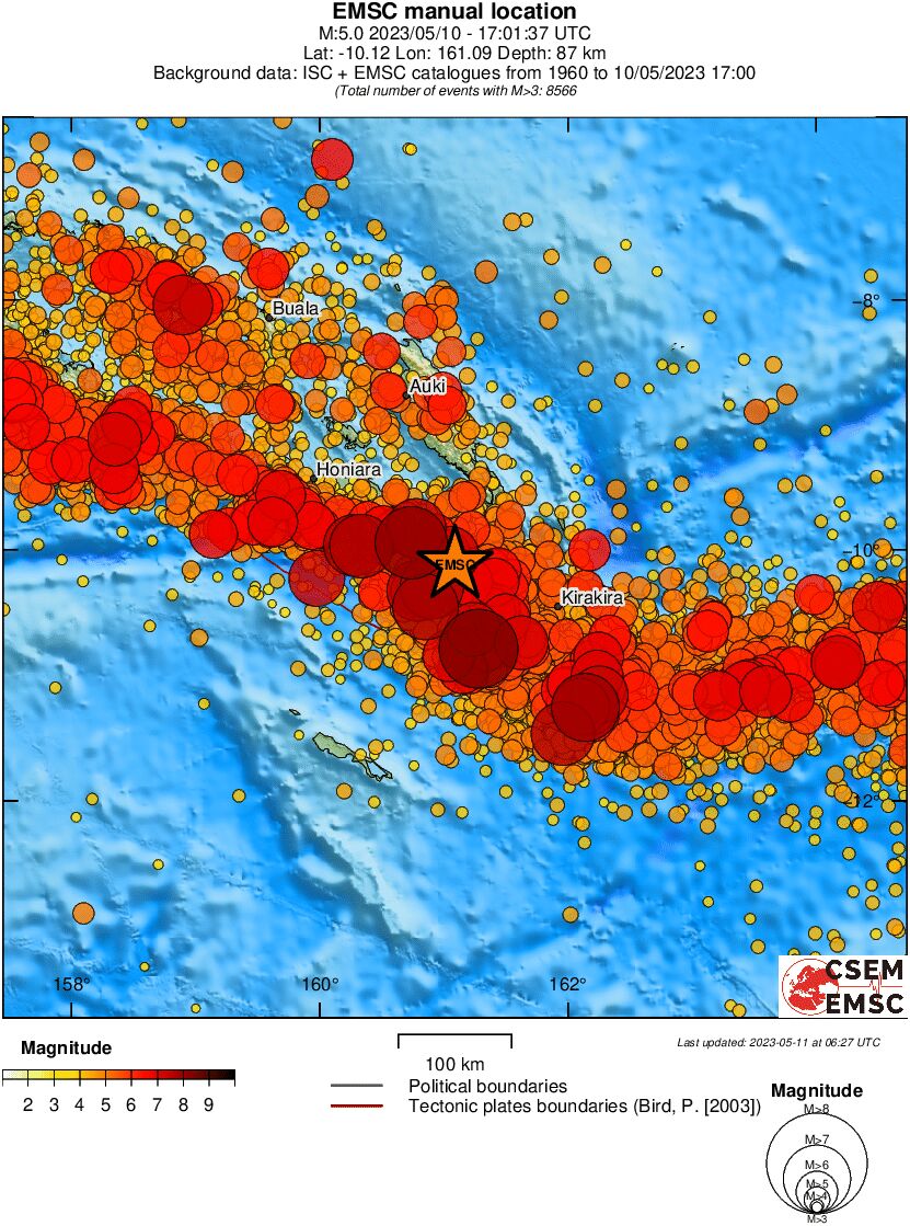 regional magnitude historical seismicity