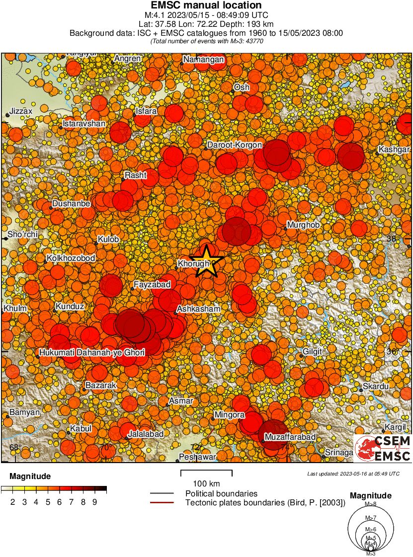 regional magnitude historical seismicity
